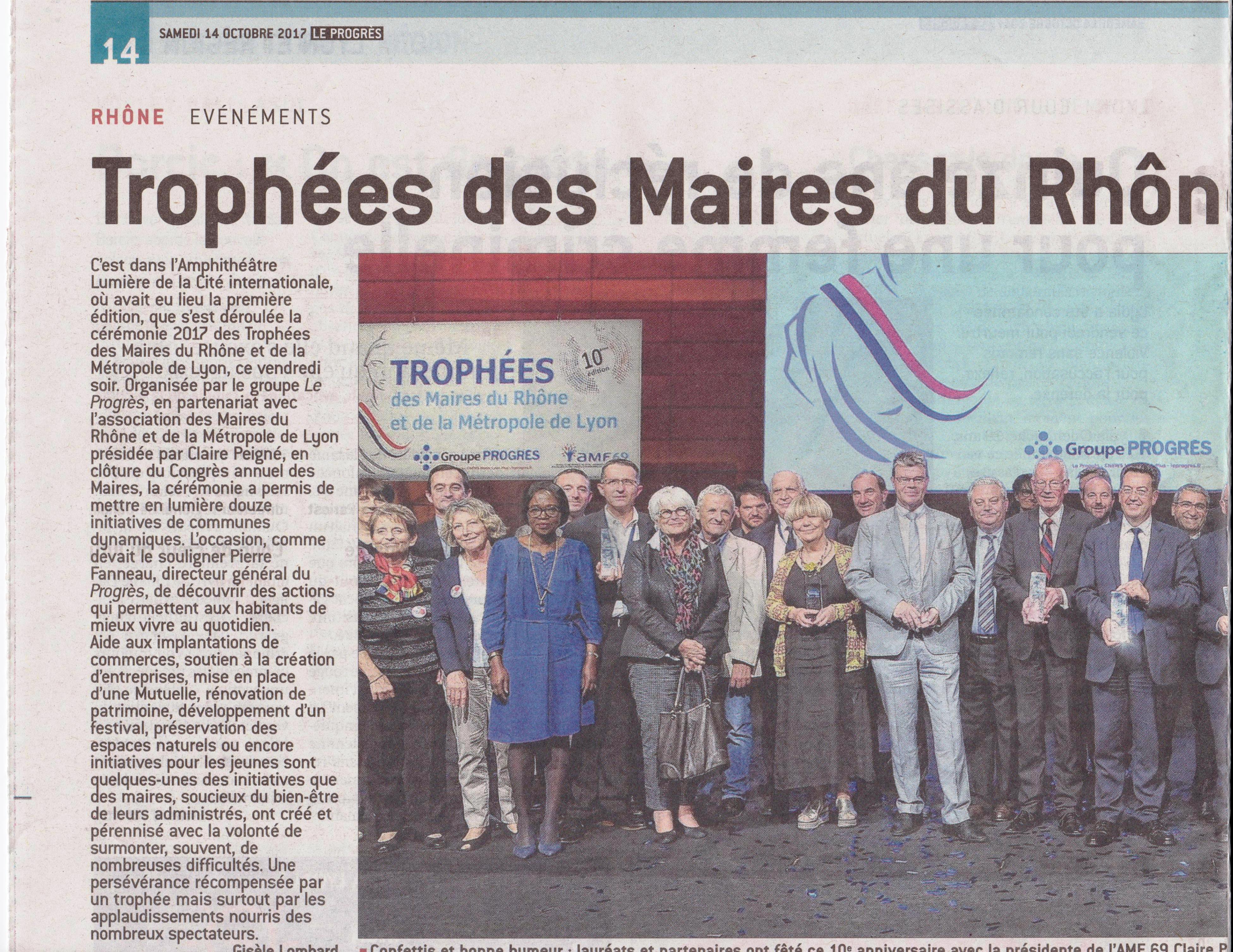 Trophées Maires du Rhône 2017